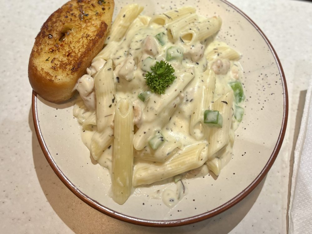 Penne Alfredo with Shrimp